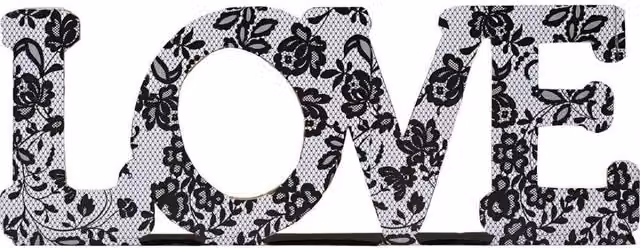 KDMD Love Shelf Display Sign 3 Pack in Black – 1