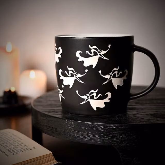 Disney Ceramic Floral Mug in Black and White – 1