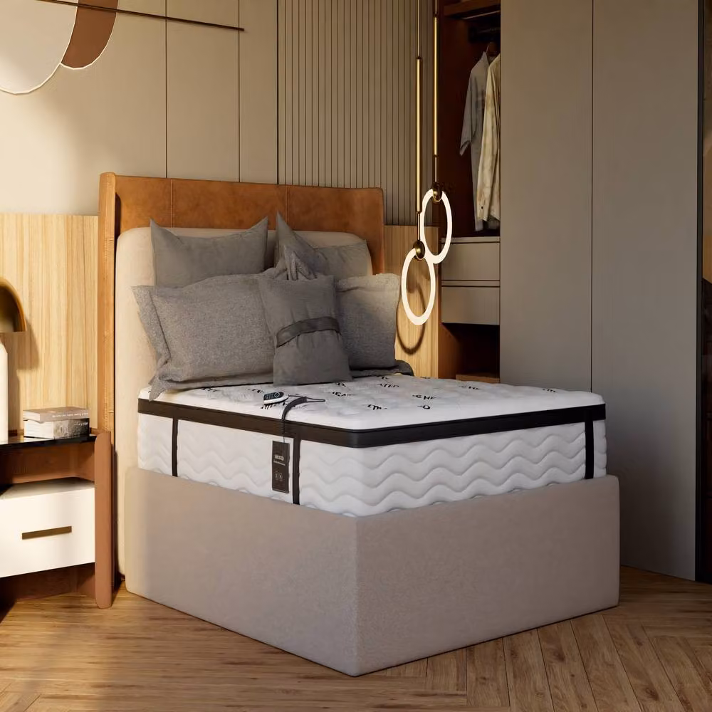Prime Heated 3000 Gel Pocket Hybrid Mattress in White, W/D/H: 180 x 200 cm – 3
