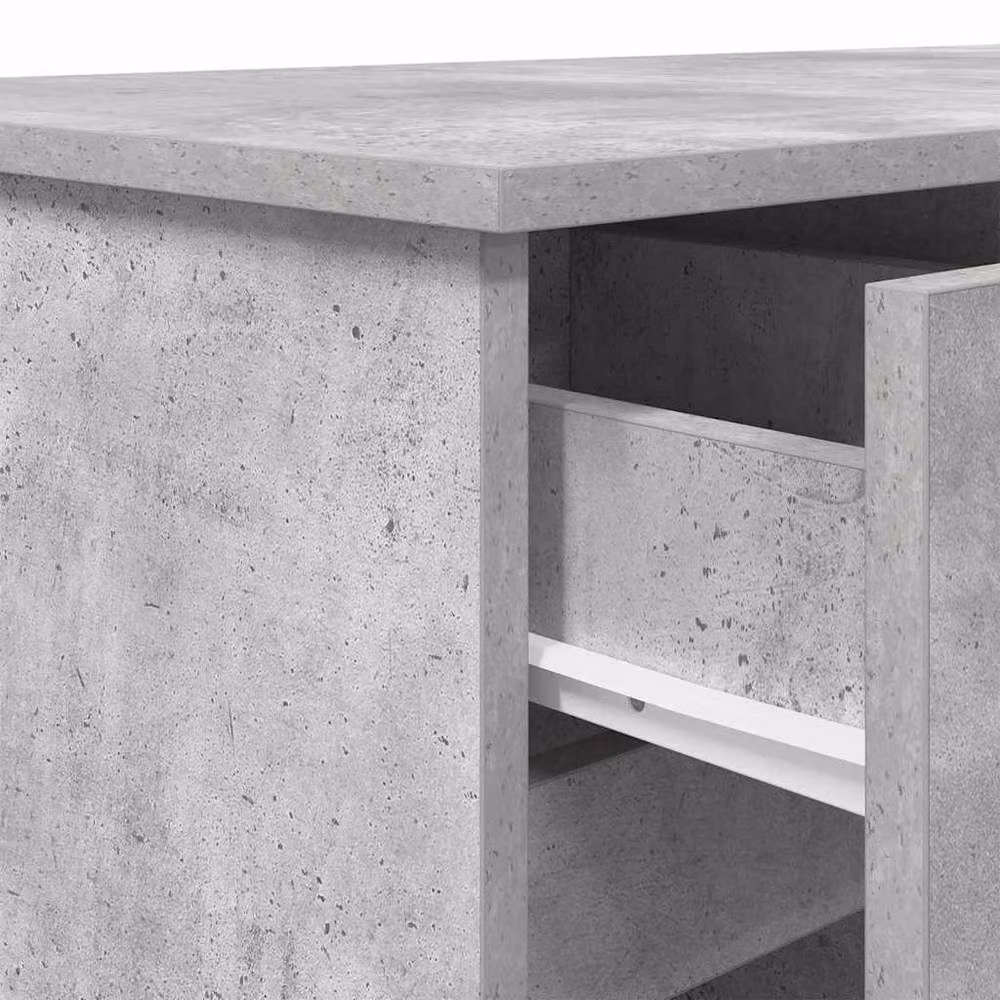 Berkfield Modern Writing Desk in Grey, W/D/H: 140 x 49 x 76 cm – 3
