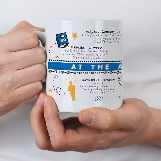 Afewhometruths Personalised 60th Birthday Mug with Name and Message, White – 1