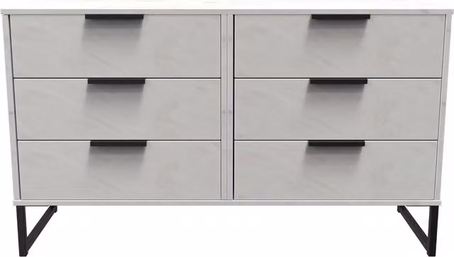 2 U Fuji 6 Drawer Wide Chest in Off-White