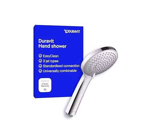 Duravit Chrome Rain Hand Shower with Anti-Limescale Feature – 1