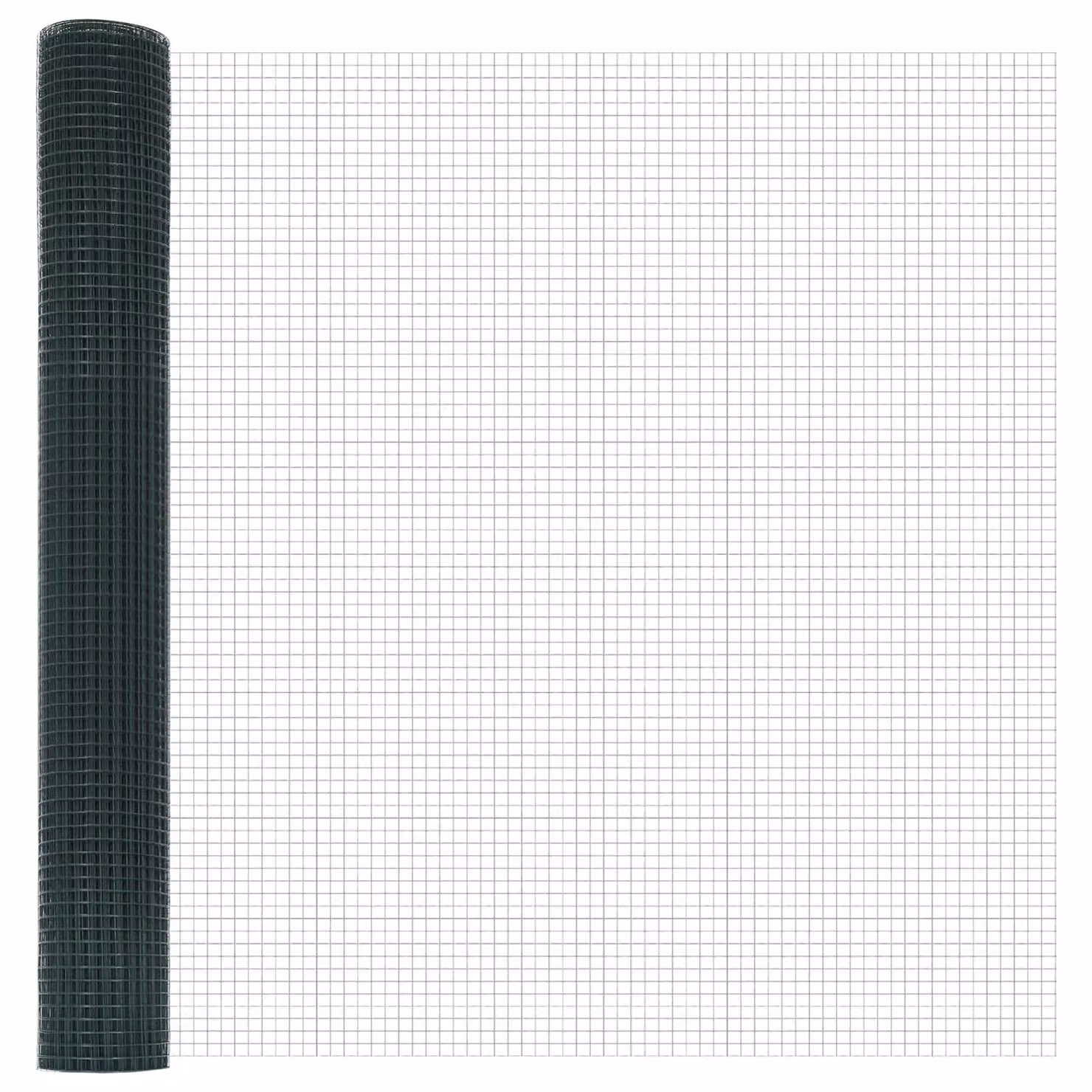 Berkfield Home Green Steel Welded Wire Fence with 13 Flanged Posts, 1 x 50 m – 5