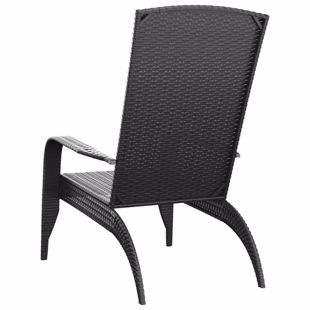 Berkfield Home Black Poly Rattan Garden Adirondack Chair – 5