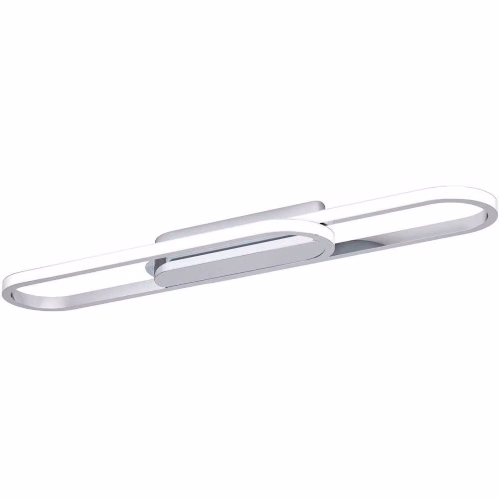 Loops Modern LED Chrome Ceiling Light Fixture with Included Bulb – 2