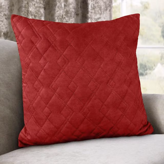 Intimates Red Velvet Square Cushion