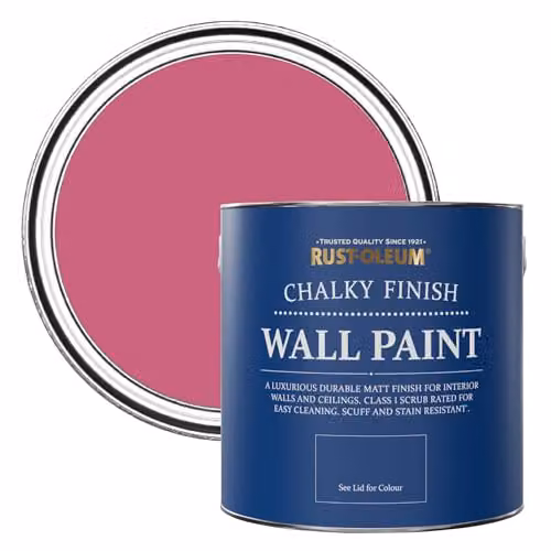 Rust-Oleum Raspberry Ripple Pink Matt Chalk Wall Paint, 2.5L – 1