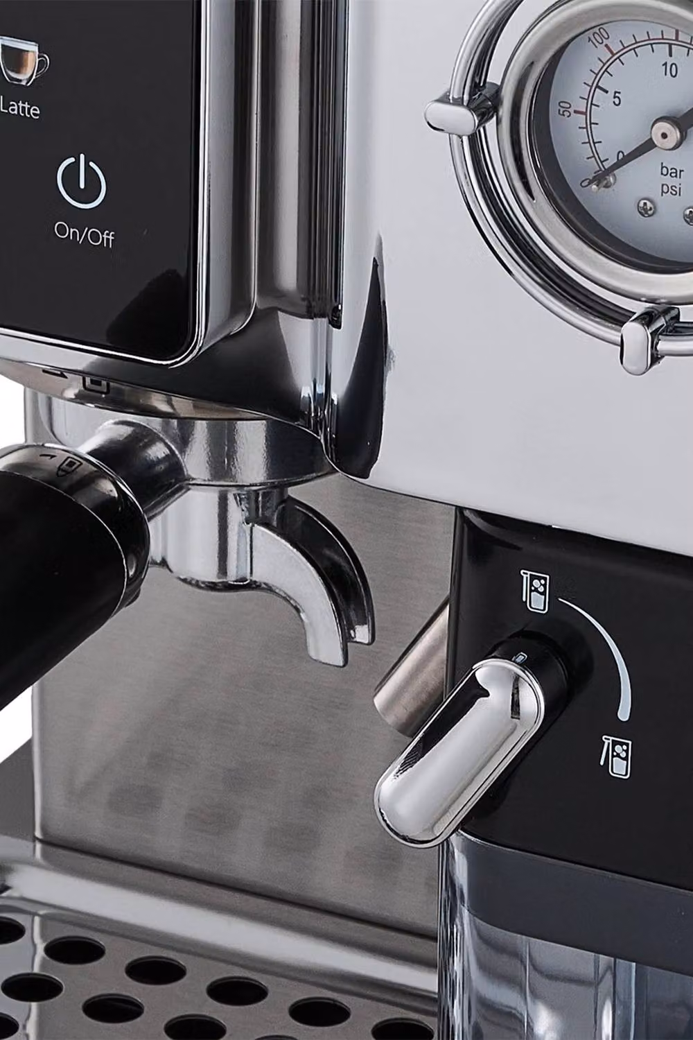 ExtraStar 1350W Semi-Auto Espresso Machine with 20 Bar Pressure, Manometer and 1.6L Water Tank, Black – 6