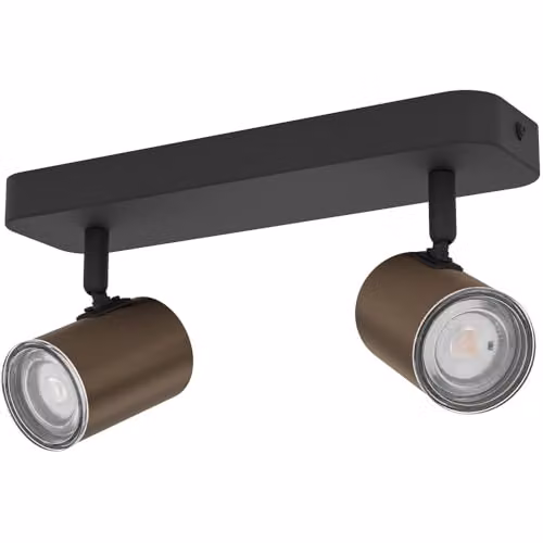 Loops Modern LED Ceiling Spotlight in Bronze and Black, IP44 Rated for Bathroom and Living Room Use – 2