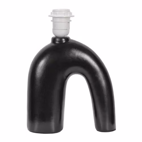 ValueLights Lia Black Arch Abstract Ceramic Table Lamp Base