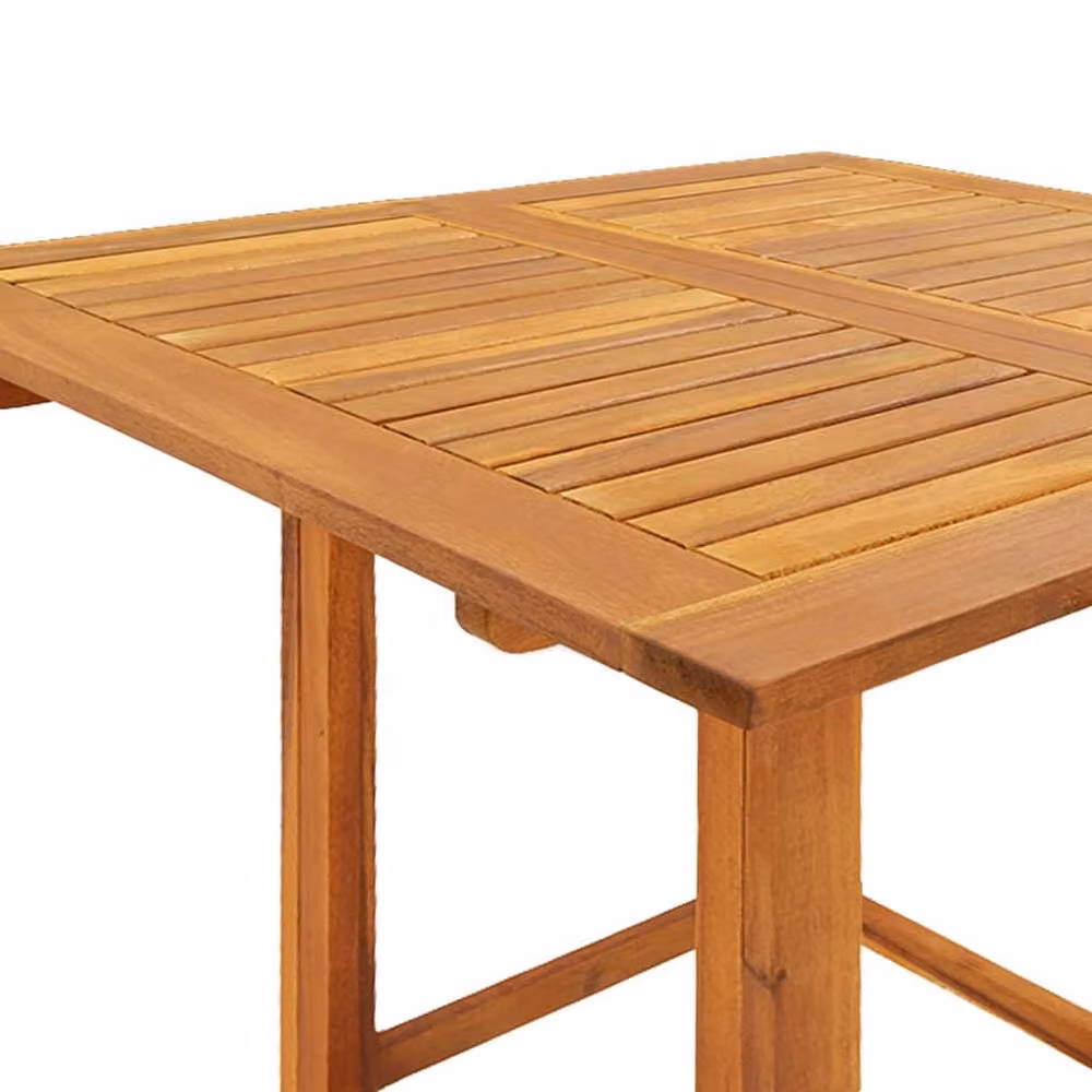 Berkfield Home Rustic Bistro Table in Brown Solid Acacia Wood, W/D/H: 75 x 75 x 110 cm – 4