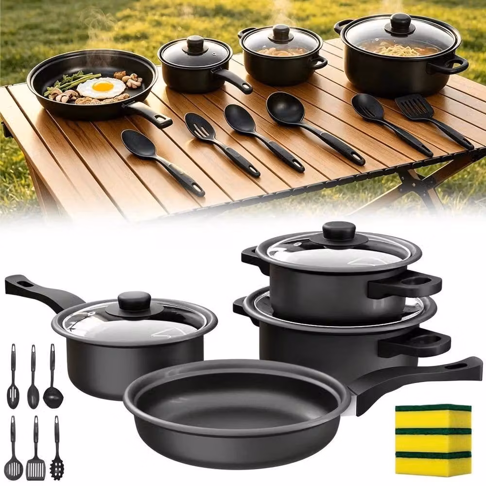 FORGEVIO 13 Piece Non-stick Cookware Set in Black – 3