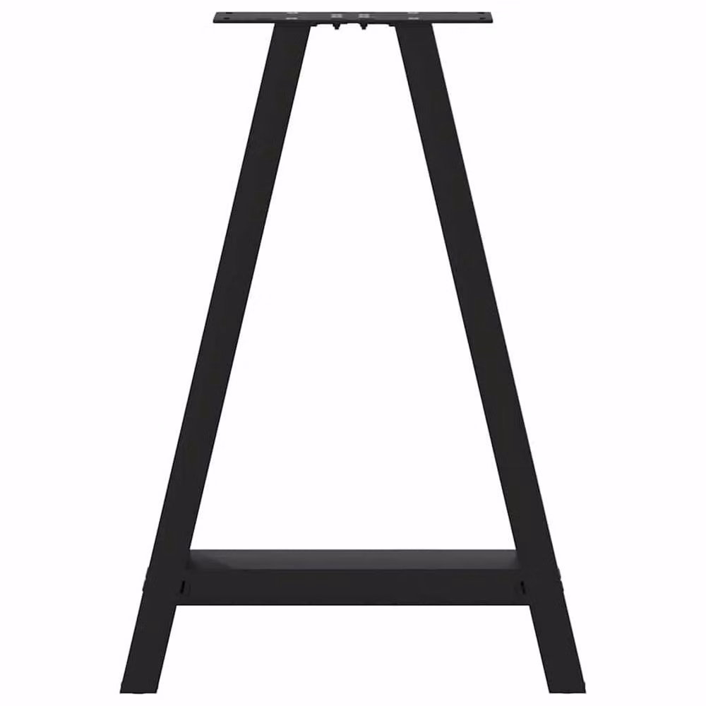 Berkfield Home Modern A-Shaped Coffee Table Legs, 2 Pieces, Black Steel, H: 72.5 cm, W: 60 cm – 4