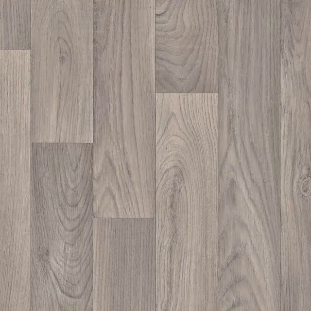 Noblesse Grey Wood Effect Vinyl Flooring Sheet, 2.8mm Cushion Backed, W: 200 cm x D: 200 cm