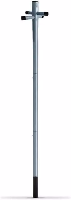 EONLION PRO Heavy Duty Galvanised Steel Washing Line Post with Socket, Grey, Height: 240 cm