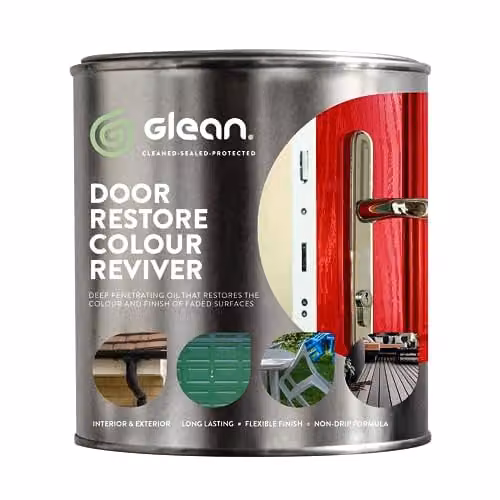 GLEAN Door Restore Colour Reviver Liquid, Opaque White Weatherproof Plastic Restorer, 1 l – 1