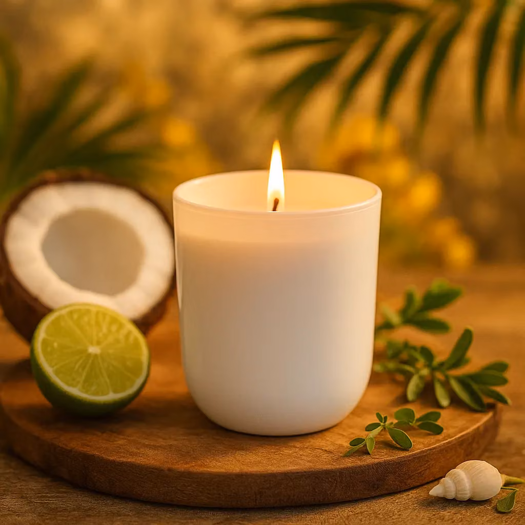 Nicola Spring Coconut & Lime Scented Soy Wax Candles, Pack of 3, 130g each – 2