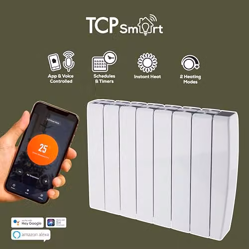 TCP Smart 2000W White Ceramic Convector Electric Radiator with WiFi and App Control – 5