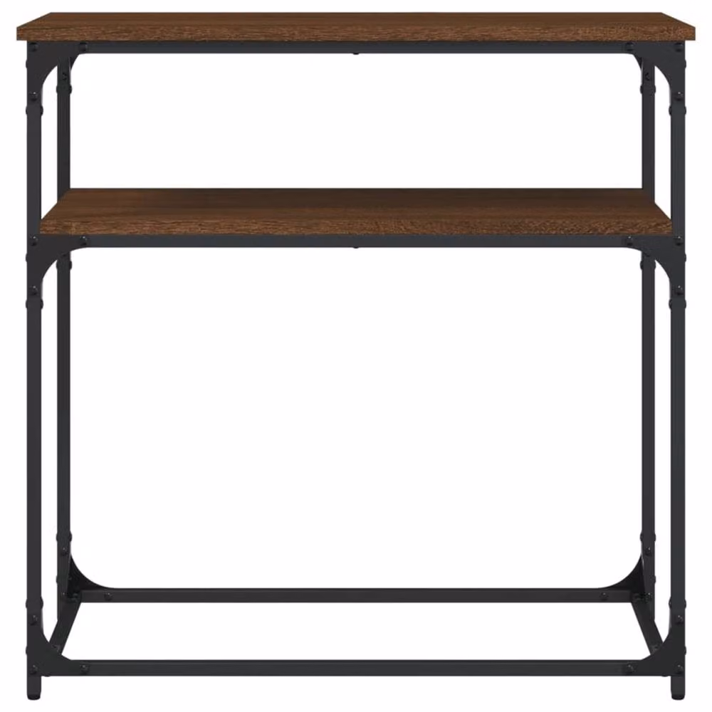 Berkfield Home Brown Oak Console Table, W/D/H: 75 x 35.5 x 75 cm – 3