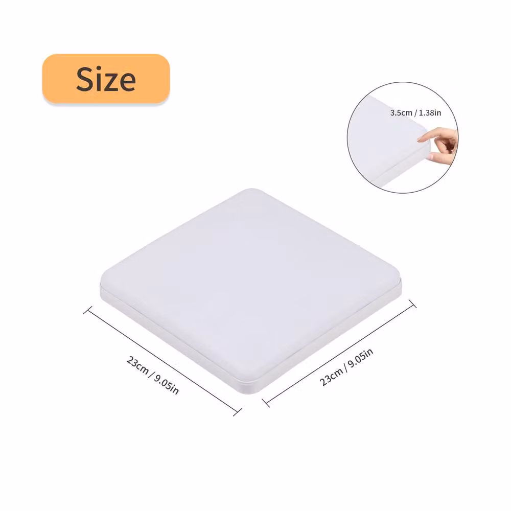 Pheashine White Square LED Ceiling Light, 36W, W/D/H: 23 x 23 x 3.5 cm – 3