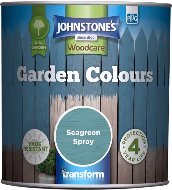 Johnstone's Garden Colours Exterior Wood Paint, Green, 1L – 4