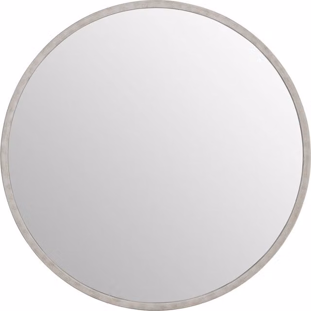 Orsina Saska Antique Silver Round Wall Mirror