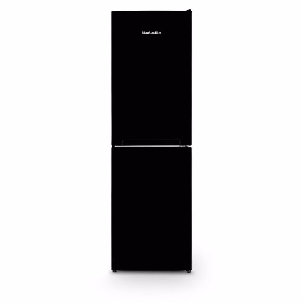 Montpellier Black Freestanding 50/50 Low Frost Fridge Freezer, E Energy Rating, W: 54 cm, D: 59 cm, H: 163 cm – 3