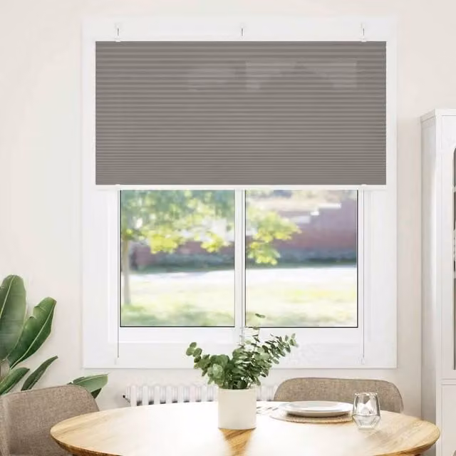 Berkfield Home Single Pleat Corded Blind in Anthracite Grey, Polyester, W: 115 cm, H: 150 cm