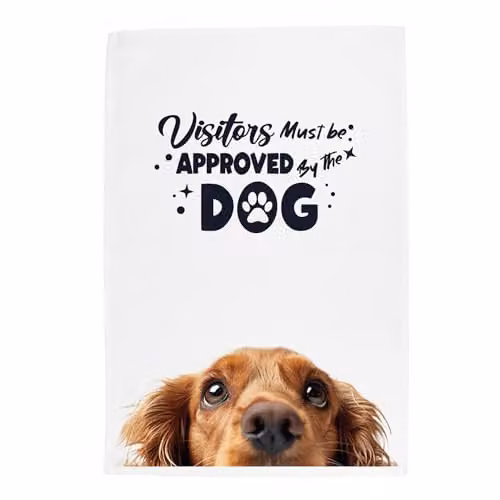 Purely Home Cocker Spaniel Peeping Dog Tea Towel, Multicolour, W: 67 cm, H: 45 cm