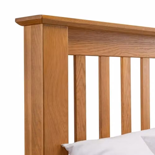 Julian Bowen Amsterdam Solid Oak Bed Frame in Brown, W: 163 cm, D: 218 cm – 4