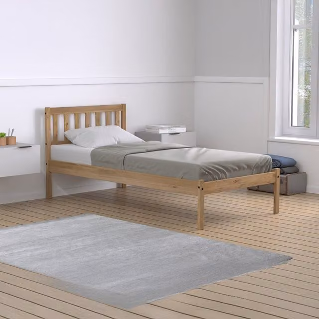 Birlea Lisbon Single Bed in Brown Rustic Waxed Pine