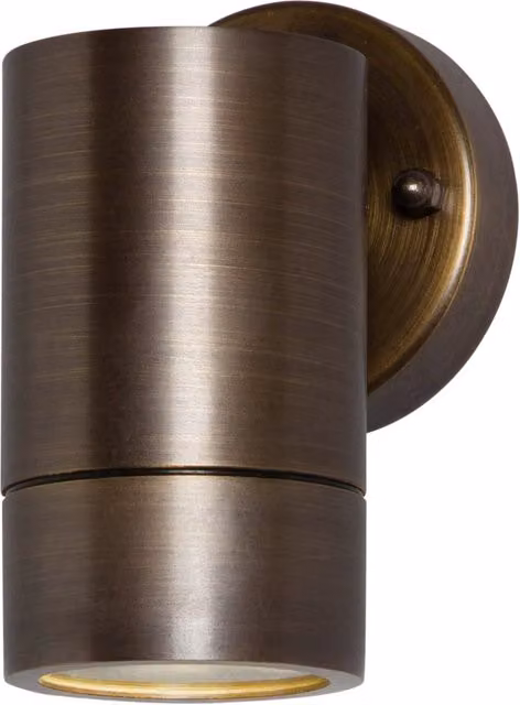Litecraft Talon Modern Up or Down Outdoor Wall Light in Bronze