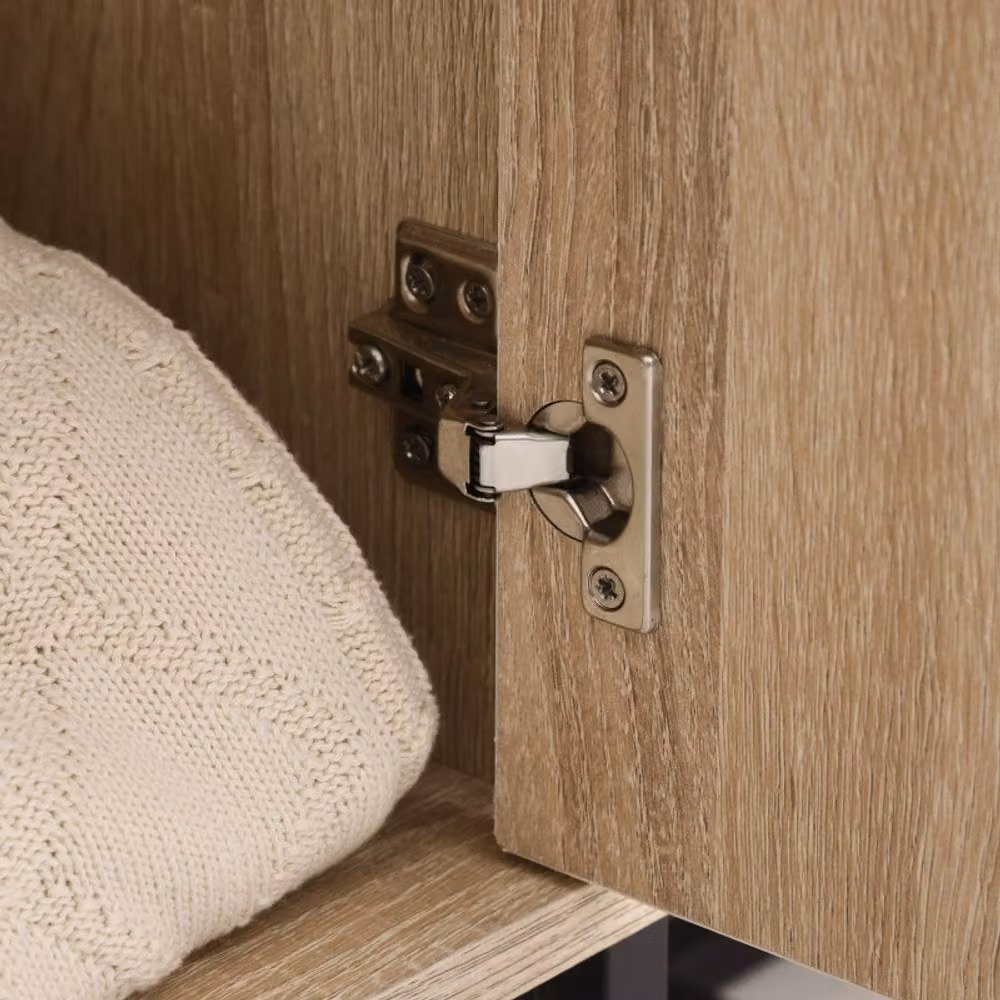 STILVORA Modern Oak Storage Cabinet in Natural Wood and Metal – 5