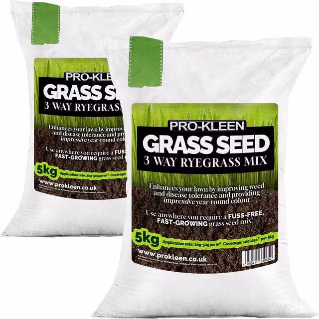 ProKleen 3 Way Ryegrass Mix Lawn Seed, Fast Germinating and Multi-Resistant, 10 kg – 1