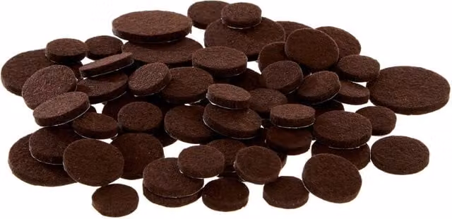 Orsina 80-Piece Adhesive Felt Floor Protection Pads in Brown