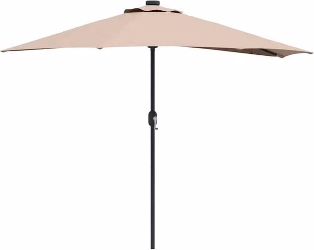 Berkfield Home Garden Parasol in Beige Polyester and Aluminium