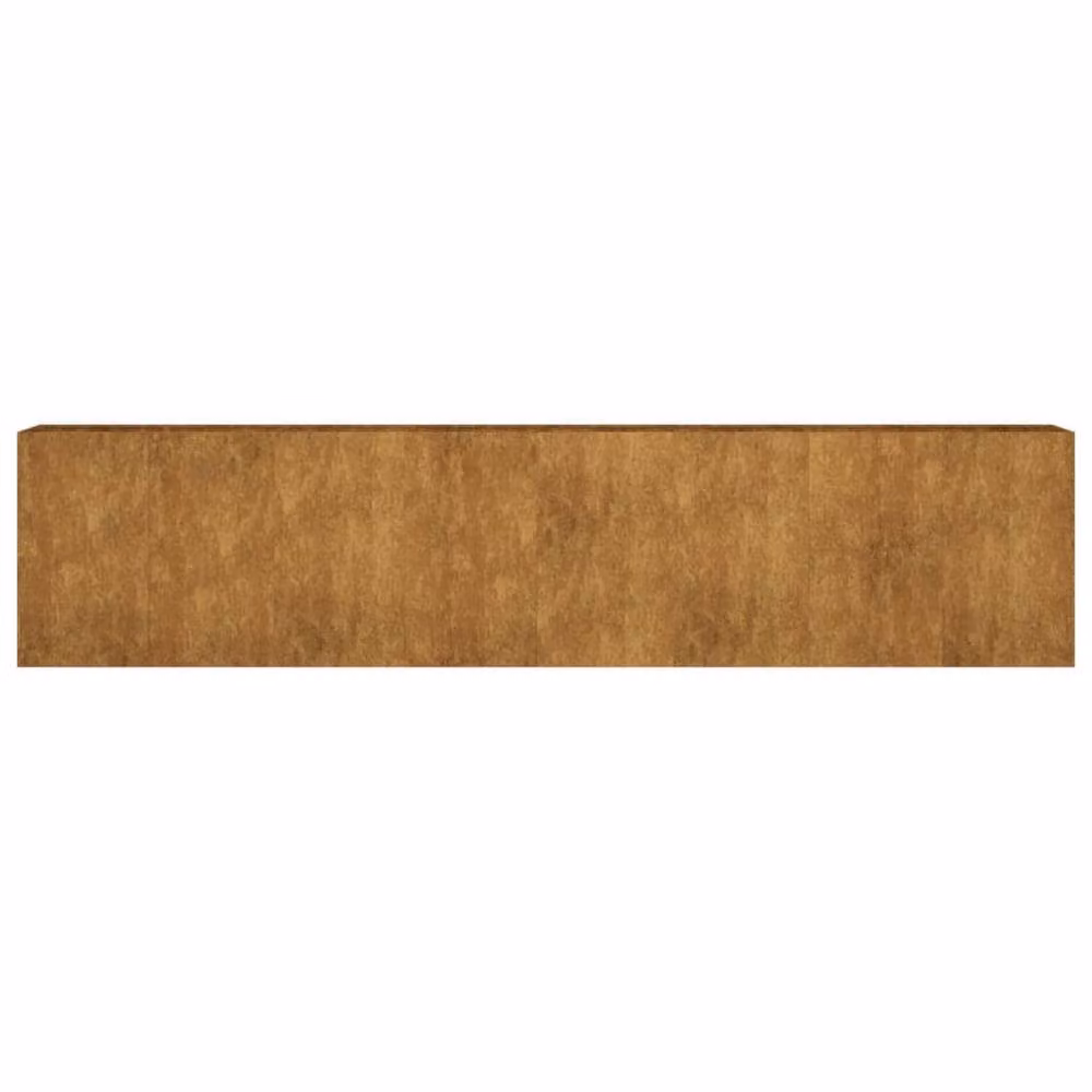 Berkfield Home Garden Corten Steel Raised Bed in Brown, W/D/H: 360 x 40 x 80 cm – 3