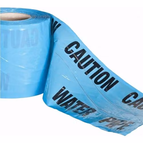PDL PegDev High-Visibility Underground Detectable Warning Tape, Blue, W: 15 cm, L: 100 m