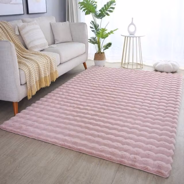 Desire Rugs Orbie Washable Modern Rectangular Area Rug in Pink, W: 120 cm, L: 160 cm