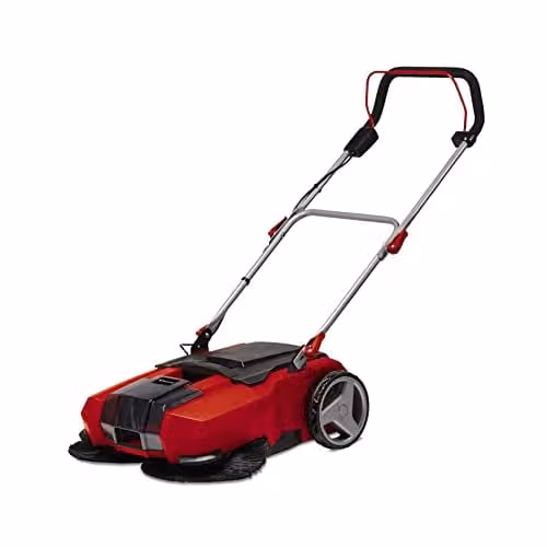 Einhell Power X-Change 18V Cordless Electric Push Sweeper in Red with Roller and Collection Bag