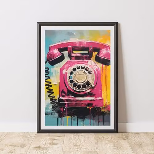 60 Second Makeover Phone Pop Art Urban Street Art Aesthetic Poster, Multicolour, A3
