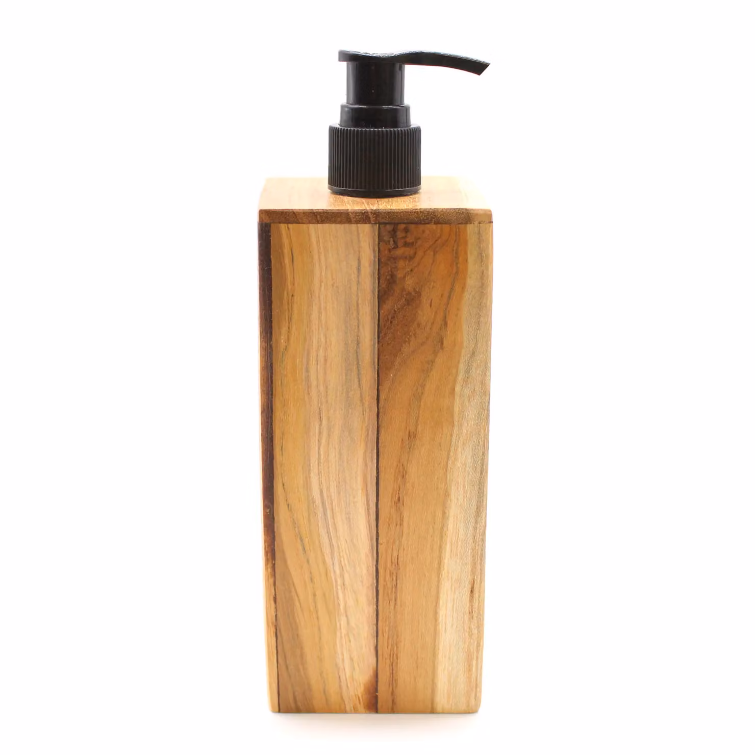KDMD Natural Teakwood Square Soap Dispenser in Brown – 2
