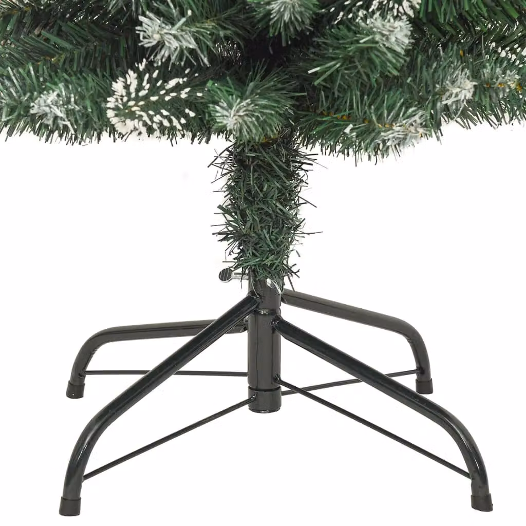 Berkfield Home Artificial Slim Christmas Tree in Green with Stand, Height: 210 cm – 5