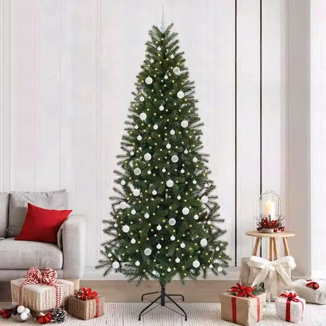 Berkfield Home Artificial Green Christmas Tree with 300 LEDs, Height: 240 cm