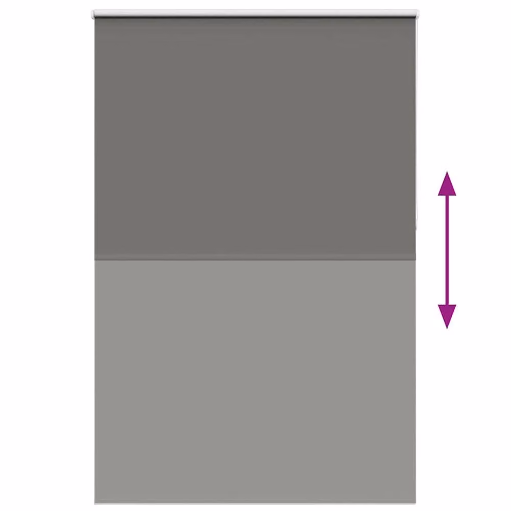 Berkfield Home Grey Blackout Roller Blind, Thermal Insulating Polyester, W: 150 cm, H: 210 cm – 3