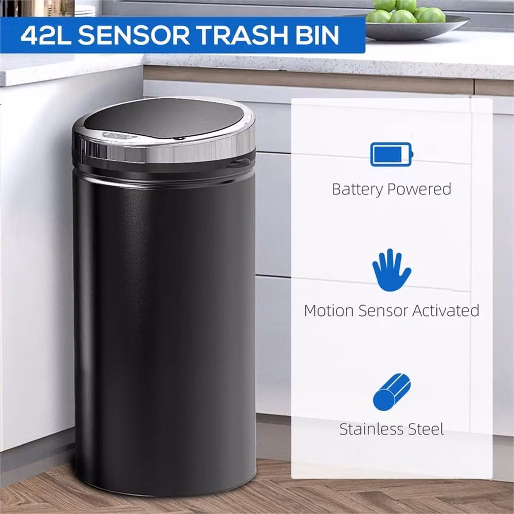 Nordara Automatic Hand Sensor Dustbin, 42L, Black, W: 120 cm, H: 68 cm – 5