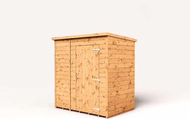 Empire Sheds Brown 6x4 Modular Pent Garden Shed with Single Door and Window