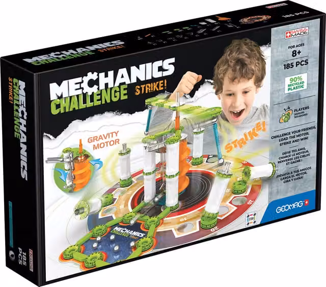 Geomag Mechanics Recycled Challenge Strike 185 Piece Magnetic Building Set in Green