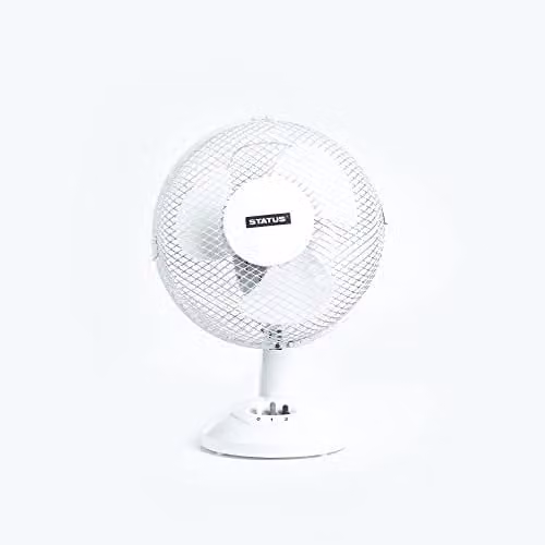 Status 9 inch White Table Fan WX00402